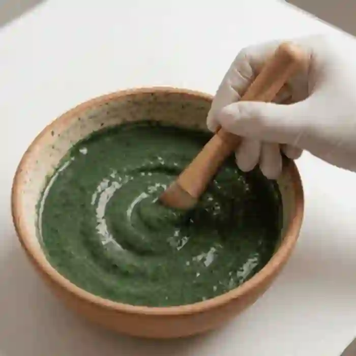 A custom facial mask, mixed fresh