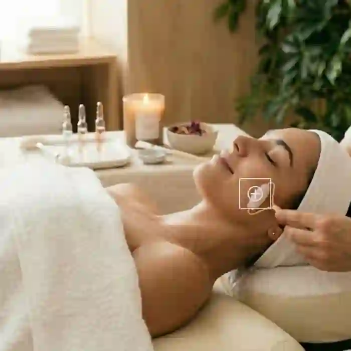 The treatment room, set before you arrive